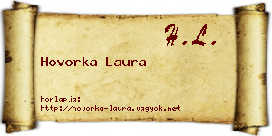 Hovorka Laura névjegykártya